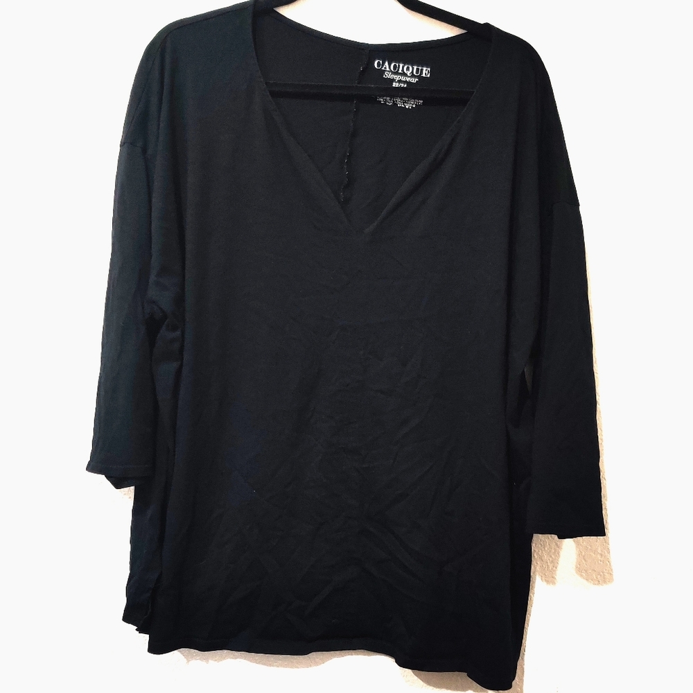 Cacique 22/24 Sleepwear Black Long Sleeve